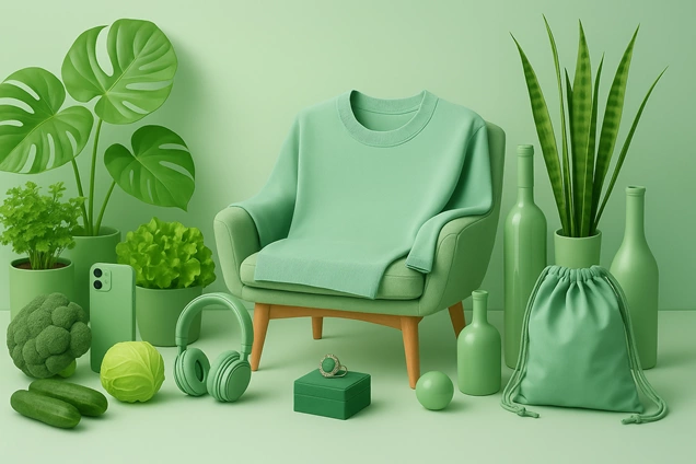 Productos de color verde